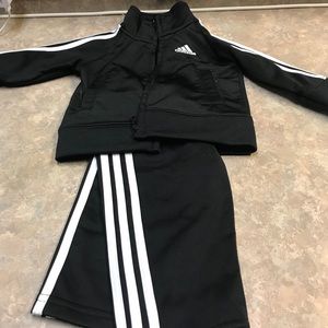 EUC black Adidas baby track suit